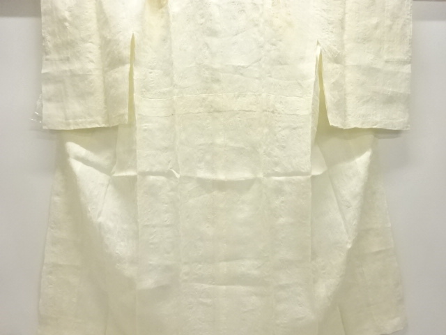 アンティーク　本麻すかし織草花模様長襦袢